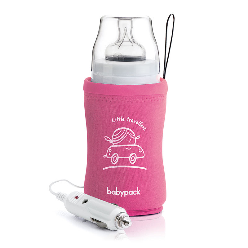 Babypack bottle warmer in pink colour