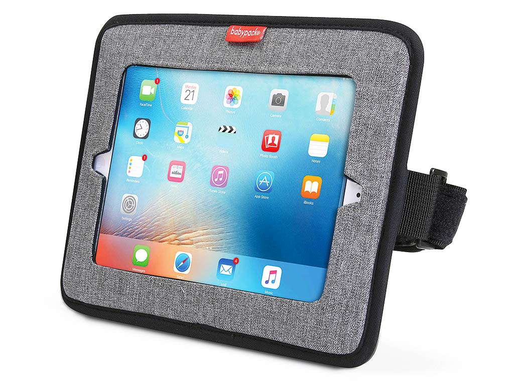 Accesorio para coche dos en uno: espejo de vigilancia de bebés y funda para ipad
