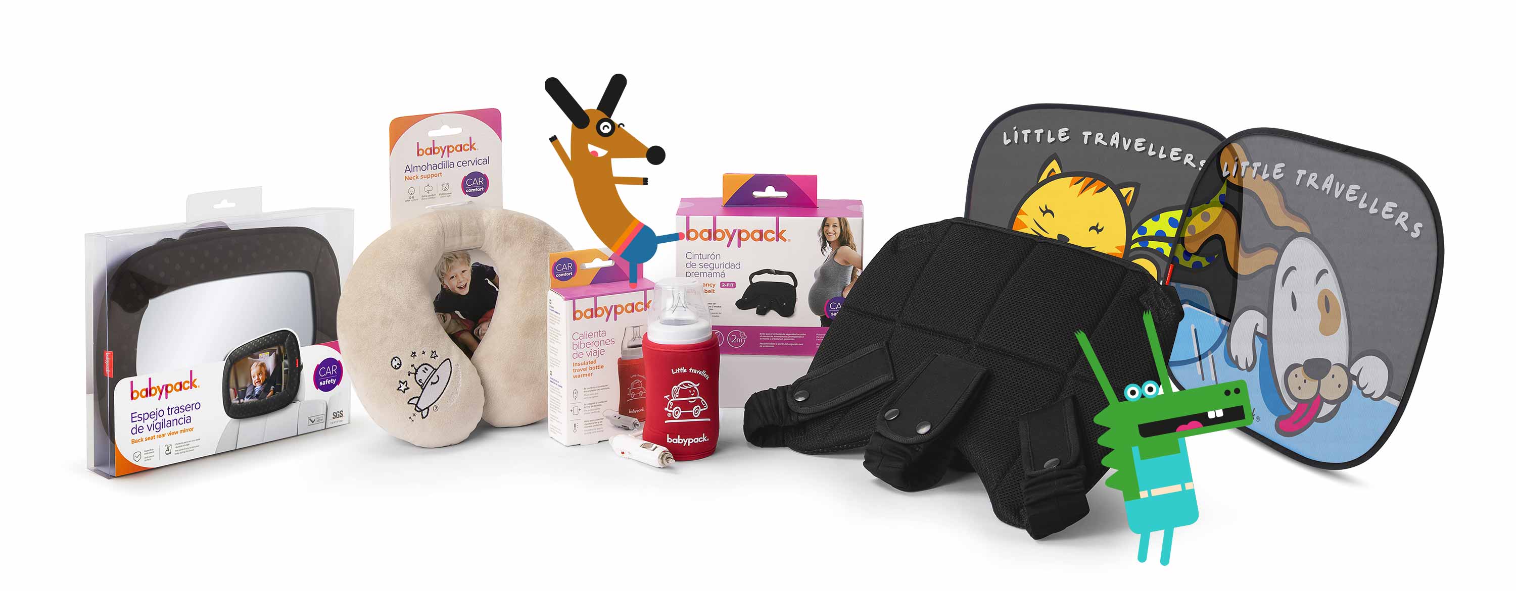 Babypack baby products to help parents when car travelling and outdoor walking.