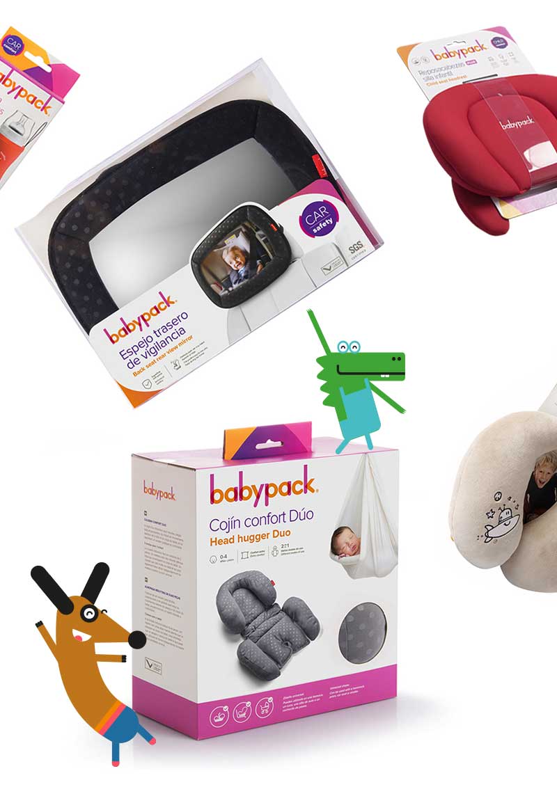 Gama de accesorios infantiles Babypack para el coche y paseo