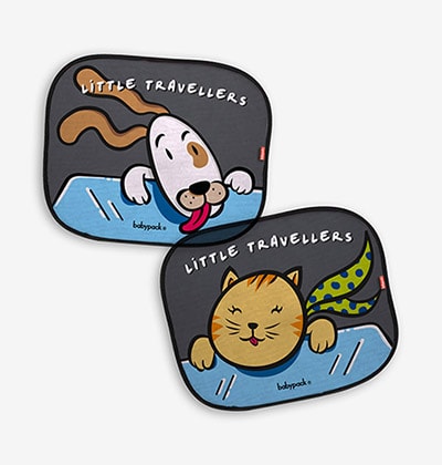 Car window sun shade x2. Auto-adherent.